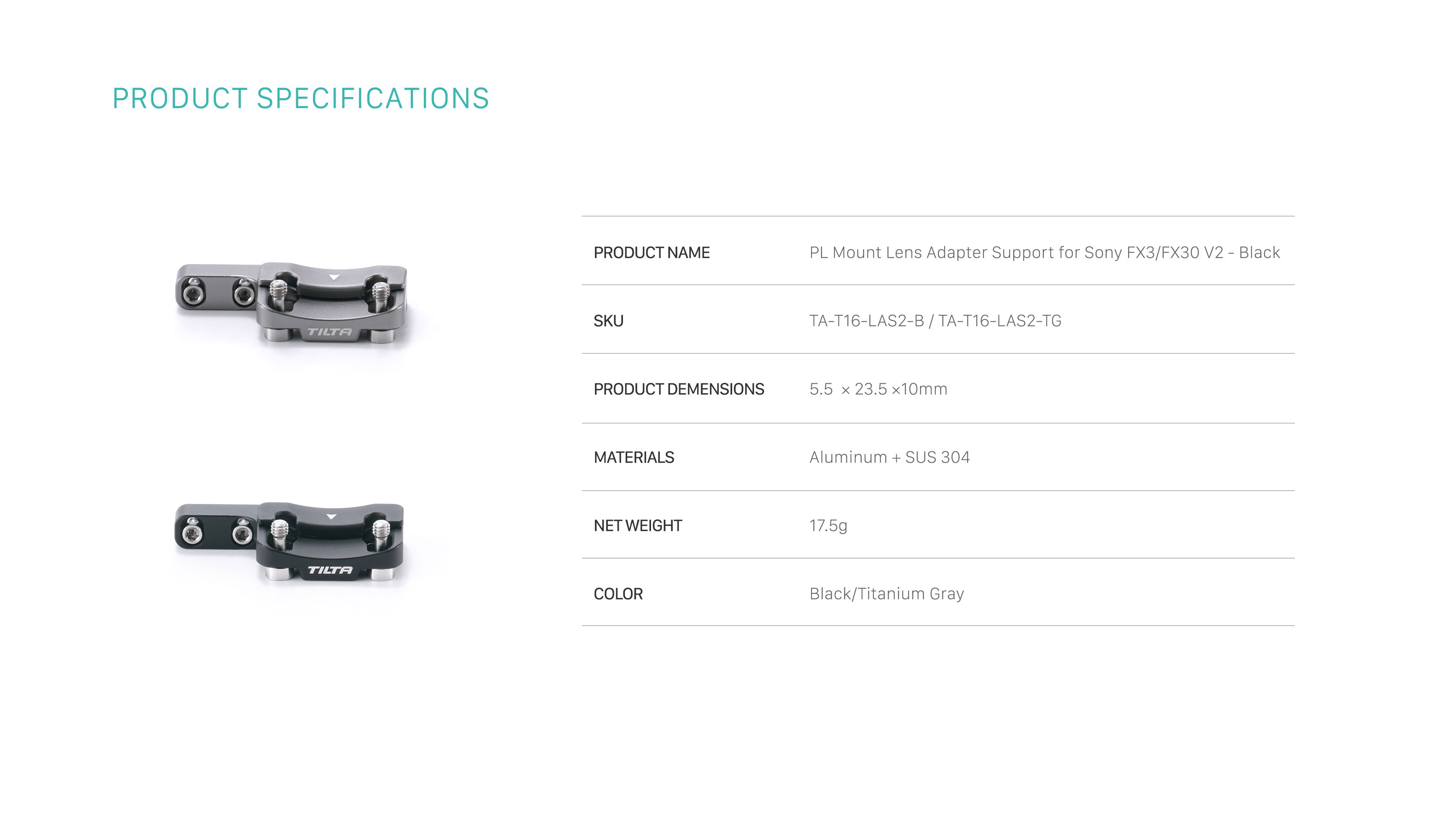PL Mount Lens Support for Sony FX3/FX30 V2